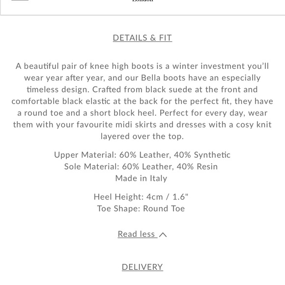 LK Bennet Bella black suede boots size 40(9) - Picture 4 of 16